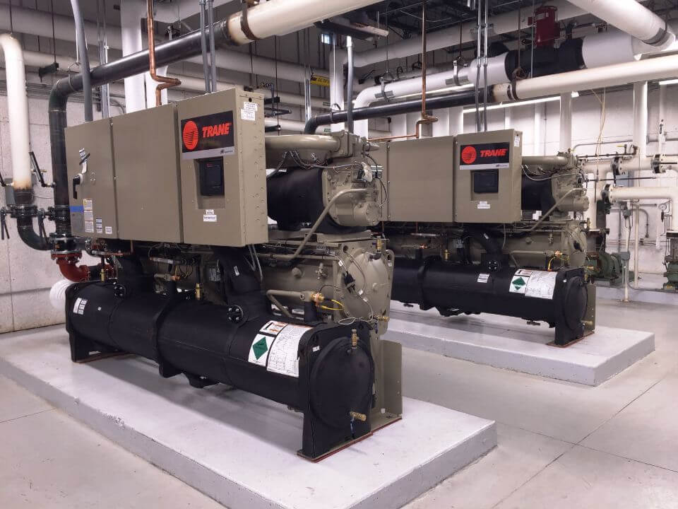 Trane Screw Chiller Installation by Hayes Mechanical in Chicago
